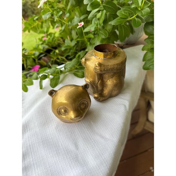 Vintage Brass Panda Figurine | - Picture 2 of 3